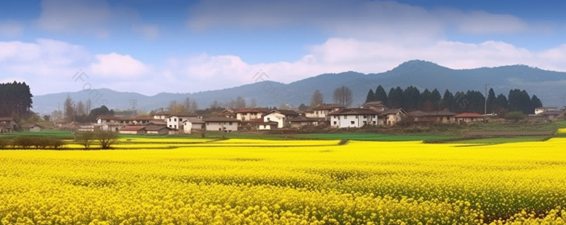 乡村田野的一片黄色油菜花背景,高清,摄影图,摄影图片,图片大全,摄影图免费下载